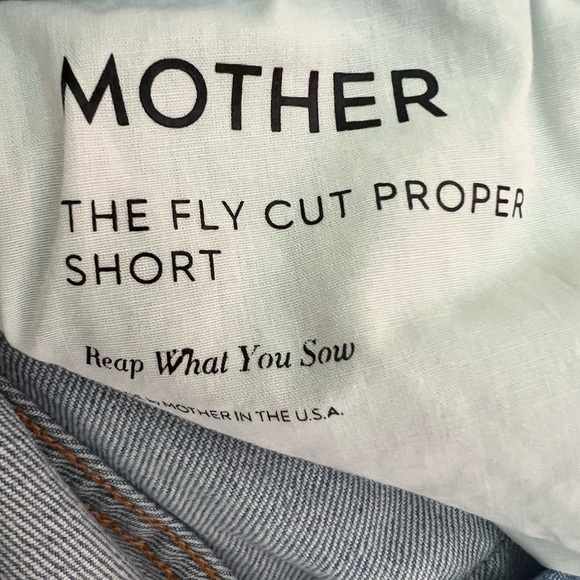 MOTHER Superior The Fly Cut Proper Short size 24 Light Blue Denim Cutoff, EUC - Picture 7 of 8